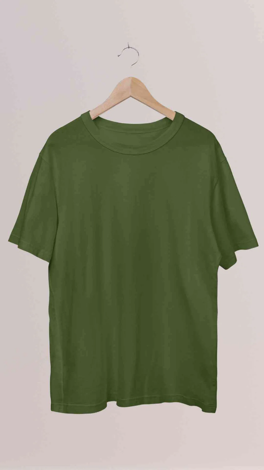 Olive Green Casual Oversized T-Shirt | Casual Comfort Tee